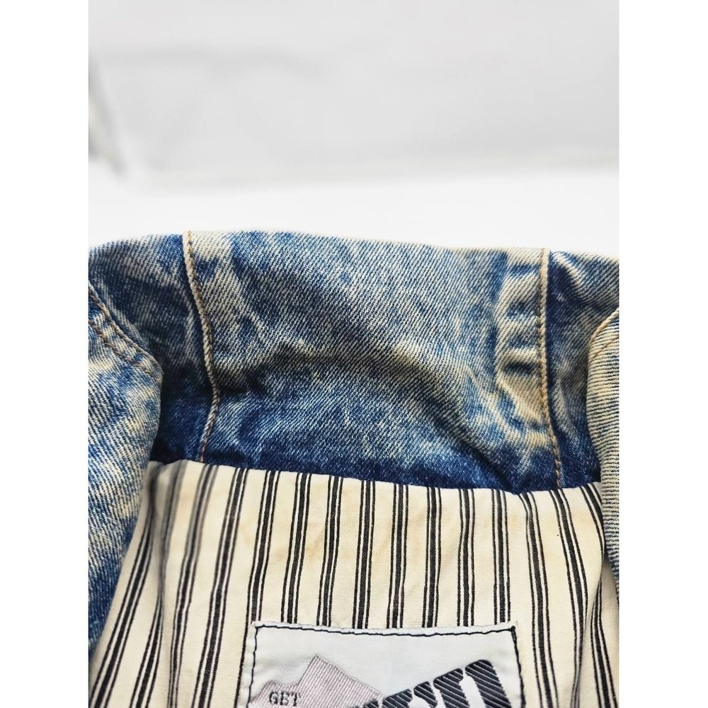 Vintage GET USED Classic Jeans RN 71554 by Elie Demin Striped Lining and Cuffs M - Picture 8 of 13